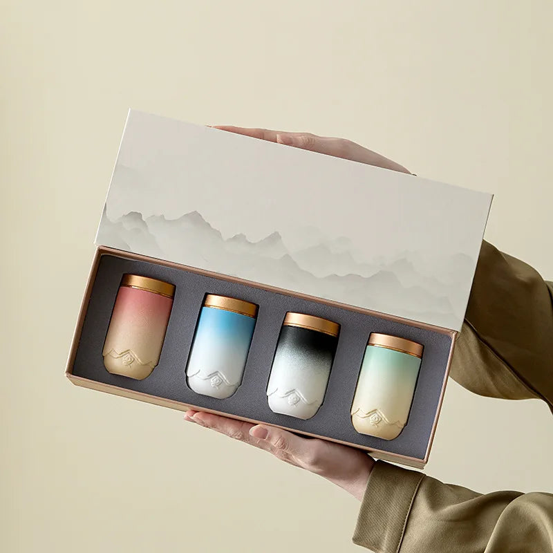 Ceramic Tea Can 4pcs Gift Box - Utopic Tea